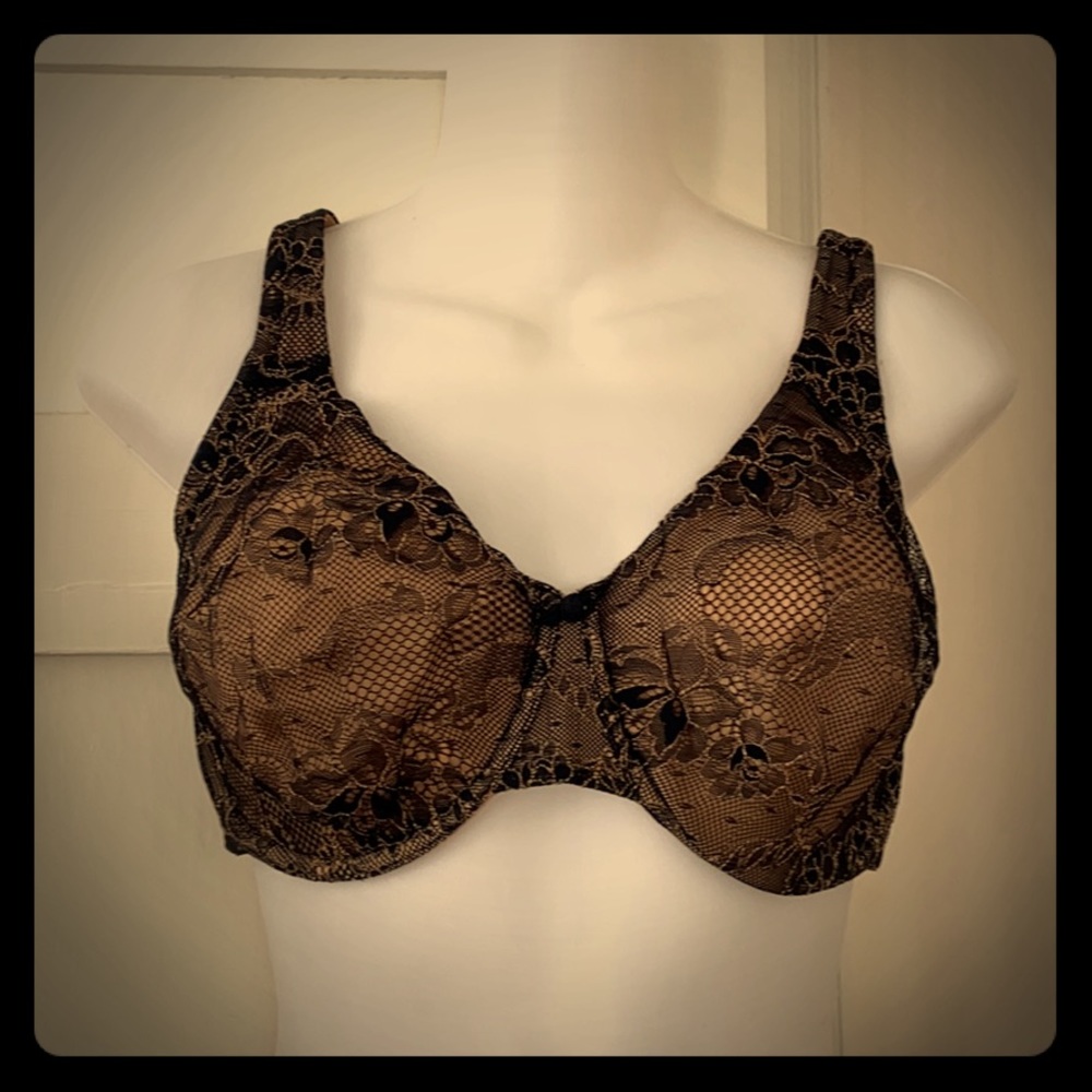 Cacique Back Lace Bra Beige lining 38DD